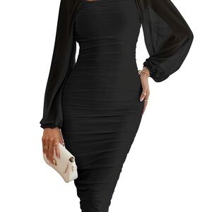 Elegant Black Sheath Dress